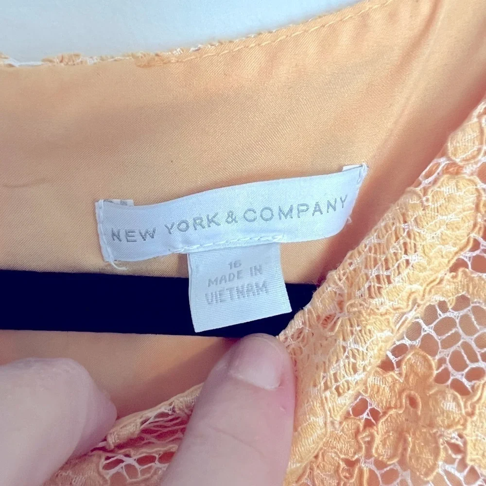 Orangescile Lace Sleeveless Sheath‎ Dress Size 16